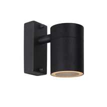 Lucide ARNE-LED kültéri fali lámpa modern stílus acél fekete kerek forma GU10-LED IP44 - 14867/05/30
