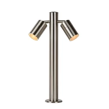 Lucide ARNE-LED kültéri állólámpa modern stílus acél szatén króm kerek forma GU10-LED IP44 - 14867/10/12