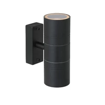 Lucide ARNE-LED kültéri fali lámpa modern stílus acél fekete kerek forma GU10-LED IP44 - 14867/11/30