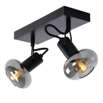 Lucide MADEE mennyezeti spotlámpa modern stílus fém fekete füstszürke szögletes forma E14 IP20 - 17993/02/30