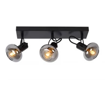 Lucide MADEE mennyezeti spotlámpa modern stílus fém fekete füstszürke szögletes forma E14 IP20 - 17993/03/30