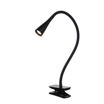 Lucide ZOZY csiptetős asztali lámpa modern stílus műanyag fekete háromszög forma LED IP20 - 18256/03/30