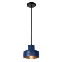 Lucide OPHELIA függeszték modern stílus beton kék fekete kerek forma E27 IP20 - 20419/20/35