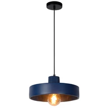 Lucide OPHELIA függeszték modern stílus beton kék fekete kerek forma E27 IP20 - 20419/35/35