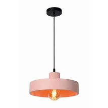 Lucide OPHELIA függeszték modern stílus beton rózsaszín fekete kerek forma E27 IP20 - 20419/35/66