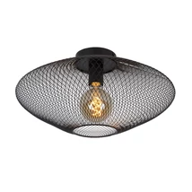 Lucide MESH mennyezet lámpa modern stílus fém fekete ovális forma E27 IP20 - 21123/45/30