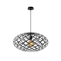 Lucide WOLFRAM függeszték modern stílus fém fekete ovális forma E27 IP20 - 21417/65/30