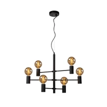 Lucide LEANNE függeszték modern stílus fém fekete kerek forma E27 IP20 - 21421/06/30