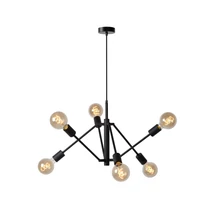 Lucide LESTER függeszték modern stílus fém fekete szögletes forma E27 IP20 - 21424/06/30
