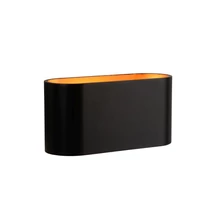 Lucide XERA fali lámpa modern stílus alumínium fekete matt arany-sárgaréz ovális forma G9 IP20 - 23254/01/30