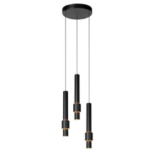 Lucide MARGARY függeszték modern stílus alumínium fekete kerek forma LED IP20 - 24402/15/30