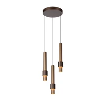 Lucide MARGARY függeszték modern stílus alumínium kávé matt arany-sárgaréz kerek forma LED IP20 - 24402/15/96