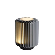 Lucide TURBIN asztali lámpa modern stílus alumínium szürke henger forma LED IP20 - 26500/05/36