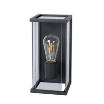 Lucide CLAIRE mozgásérzékelős fali lámpa modern stílus üveg antracit szögletes forma E27 IP54 - 27883/11/30
