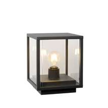 Lucide CLAIRE kültéri állólámpa Vintage stílus üveg antracit szögletes forma E27 IP54 - 27883/25/30