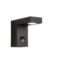Lucide TEXAS-IR kültéri mozgásérzékelős fali lámpa modern stílus alumínium antracit szögletes forma LED IP54 - 28850/24/30