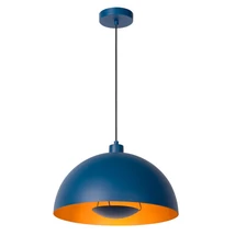 Lucide SIEMON függeszték modern stílus acél kék matt arany-sárgaréz félkör forma E27 IP20 - 45496/01/35