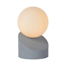 Lucide LEN asztali lámpa modern stílus fém szürke opál kerek forma G9 IP20 - 45561/01/36
