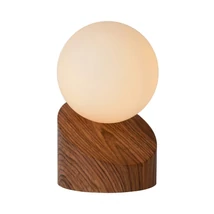 Lucide LEN asztali lámpa modern stílus fém fa opál kerek forma G9 IP20 - 45561/01/70