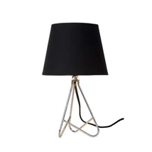 Lucide GITTA asztali lámpa modern stílus fém króm fekete kerek forma E14 IP20 - 47500/81/11