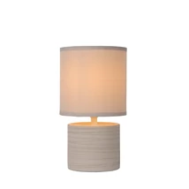Lucide GREASBY asztali lámpa házikó stílus kerámia krém kerek forma E14 IP20 - 47502/81/38
