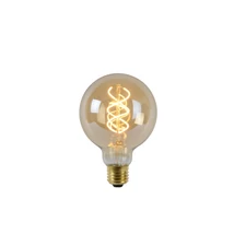 Lucide E27-LED szabályozható filament fényforrás 5W 380lm 2200K 360° Cri80 üveg borostyán - 49032/05/62