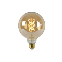 Lucide E27-LED szabályozható filament fényforrás 5W 380lm 2200K 360° Cri80 üveg borostyán - 49033/05/62