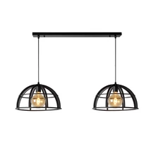 Lucide DIKRA függeszték modern stílus fém fekete szögletes forma E27 IP20 - 76464/02/30