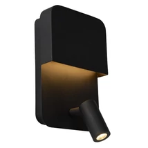 Lucide BOXER fali lámpa modern stílus acél fekete szögletes forma LED IP20 - 79200/08/30
