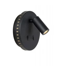 Lucide BENTJER fali lámpa modern stílus fém fekete kerek forma LED IP20 - 79201/09/30