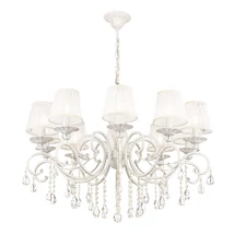 Maytoni GRACE csillár organza fehér 10x E14 - ARM247-10-G