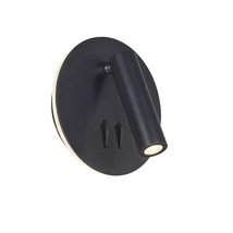 Maytoni IOS 176 fali lámpa alumínium fekete 1x LED - C176-WL-01-6W-B