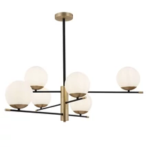 Maytoni NOSTALGIA függeszték üveg fehér 6x E14 - MOD048PL-06G