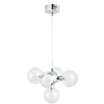 Rabalux BRIELLA függeszték G9 370lm fém króm üveg burával fehér modern stílus IP20 - 2623