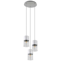 Rabalux ZELKOVA függeszték E27 fém súrolt alumínium üveg burával átlátszó modern stílus IP20 - 3155
