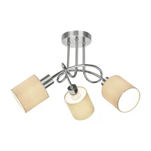Rabalux NATINA függeszték E14 fém szatin króm szövet burával barna modern stílus IP20 - 4980