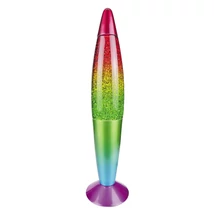 Rabalux GLITTERRAINBOW dekor lámpa E14 fém többszínű üveg burával átlátszó modern stílus IP20 - 7008