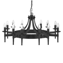 CARTWHEEL - Searchlight-24212-12BK - Csillár