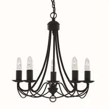 MAYPOLE - Searchlight-6345-5BK - Csillár