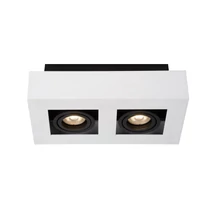 Lucide XIRAX mennyezeti spotlámpa modern stílus alumínium fehér fekete szögletes forma GU10-LED IP20 - 09119/11/31
