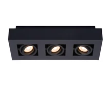 Lucide XIRAX mennyezeti spotlámpa modern stílus alumínium fekete szögletes forma GU10-LED IP20 - 09119/16/30