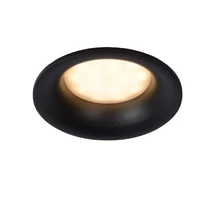Lucide ZIVA fürdőszobai beépíthető lámpa modern stílus alumínium fekete kerek forma GU10 IP44 - 09923/01/30
