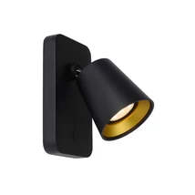 Lucide TURNON fali spotlámpa modern stílus alumínium fekete matt arany-sárgaréz GU10-LED IP20 - 09928/05/30