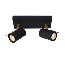 Lucide GRONY mennyezeti spotlámpa modern stílus fém fekete matt arany-sárgaréz henger forma GU10-LED IP20 - 17998/10/30