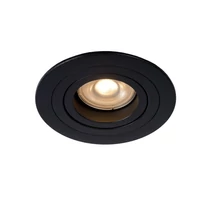 Lucide TUBE beépíthető lámpa modern stílus alumínium fekete kerek forma GU10 IP20 - 22954/01/30