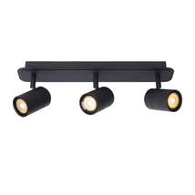 Lucide LENNERT fürdőszobai mennyezeti spotlámpa modern stílus fém fekete szögletes forma GU10-LED IP44 - 26958/15/30
