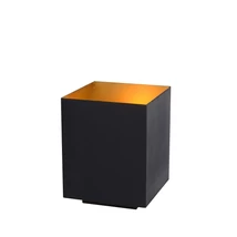 Lucide SUZY asztali lámpa modern stílus fém fekete matt arany-sárgaréz szögletes forma E14 IP20 - 45589/01/30