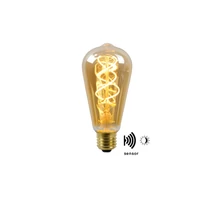 Lucide E27-LED alkonykapcsolós filament fényforrás 4W 300lm 2200K 360° Cri80 üveg borostyán - 49034/04/62