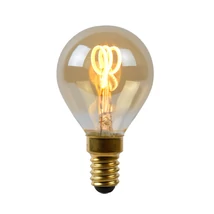Lucide E14-LED szabályozható filament fényforrás 3W 165lm 2200K 360° Cri80 üveg borostyán - 49046/03/62