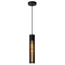 Lucide LIONEL függeszték modern stílus fém fekete henger forma E27 IP20 - 73406/01/30